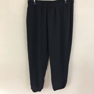 Black Plus Moda Elastic Cuff Pants Harem Pants